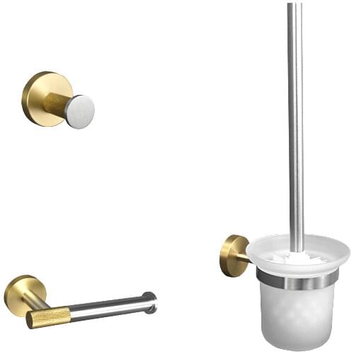 Bathroom Accessories Set Chrome Polished Soap Dish Shelf Towel Ring Hanger Paper Holder Toilet Brush Holder Bath Hardware Sets