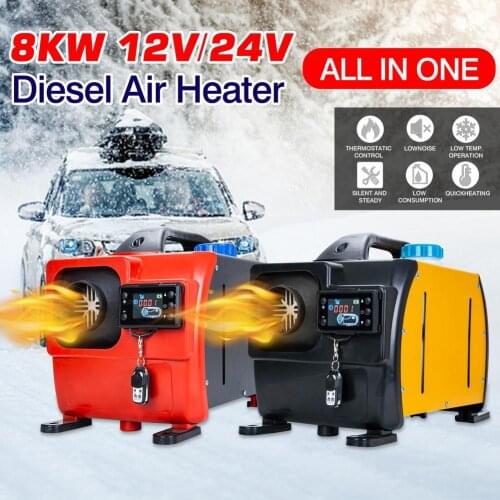 Car Air Heater All In One 12V 8KW Parking Heater LCD Remote Control Fuel Diesel Car Heater For Cars Bus RVs Truck Parking Warmer