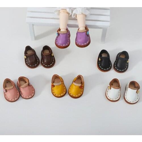 OB11 baby shoes handmade leather shoes Holala shoes P9 plain body GSC 1/12 BJD doll shoes doll accessories