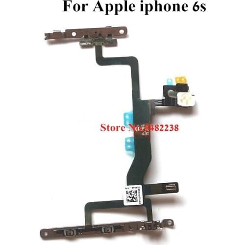 Original Power ON OFF Volume Mute Side Buttons Flex cable For Apple iphone 6 6S Volume Audio +- mute key Flashlight Connector