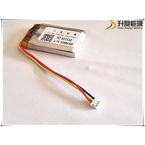 Polymer battery for camera battery 3.7V lithium polymer battery 612338 602338 550mah MP3 MP4 MP5
