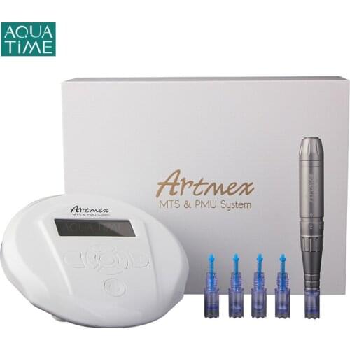 Artmex V6 Profession Rotary Tattoo Machine Pen MTS MPU Tool for Brow Lip Eyebrow Permanent Makeup Device Derma Pen with Needlles