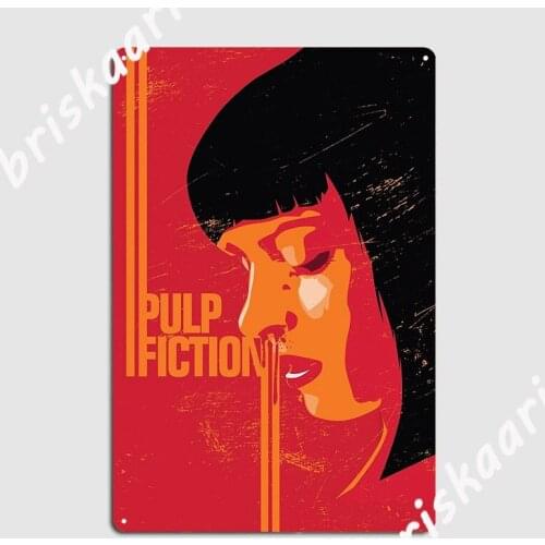Pulp Fiction Alternative Movie Poster Metal Sign Wall Decor pub Cinema Vintage Tin sign Poster