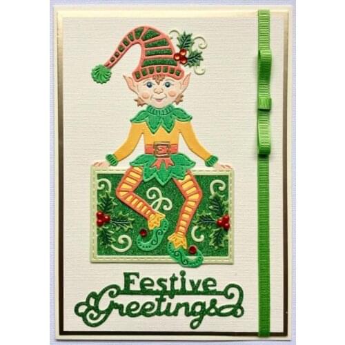Christmas Little Elf Metal Cutting Dies DIY Crafts Scrapbooking Card Album Photo Making Embossing Supplies 2020