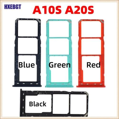 Phone SIM SD Card Slot For Samsung Galaxy A10S A20S A107 A207 Dual SIM Chip Card Tray Holder Drawer Repair Part