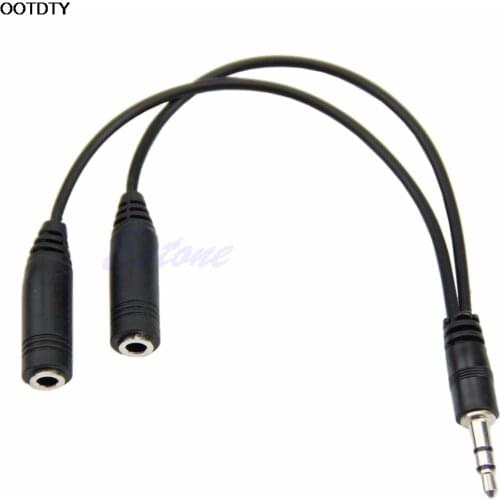 3.5mm 1/8 Male To 2 Dual Female Earphone Headphone Stereo Audio Y Splitter Cable