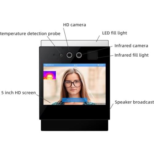 TOMMI Manufacturer price facial recognition Face Scan Forehead Thermometer Time Attendance Access Control equipment