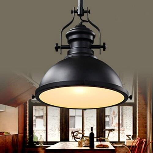 Vintage Pendant Lamp Bulbs American Style Light Retro Pendant Iron Lights Industrie Hanglampen Hotel Bar Light S Hangen deco