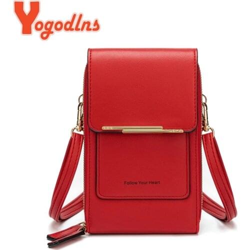 Yogodlns Fashion Mini Shoulder Bag For Women PU Leather Messenger Bag Multifunction Crossbody Bag Casual Lady Flap Handbag sac