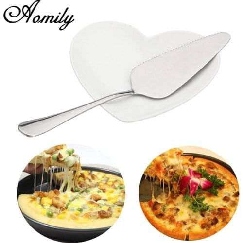Aomily Serrated Cake Spatulas Pizza Pie Pastry Shovel Cutter Knife Baking Tool Bakery Kitchen Essential Stainless Steel Tools