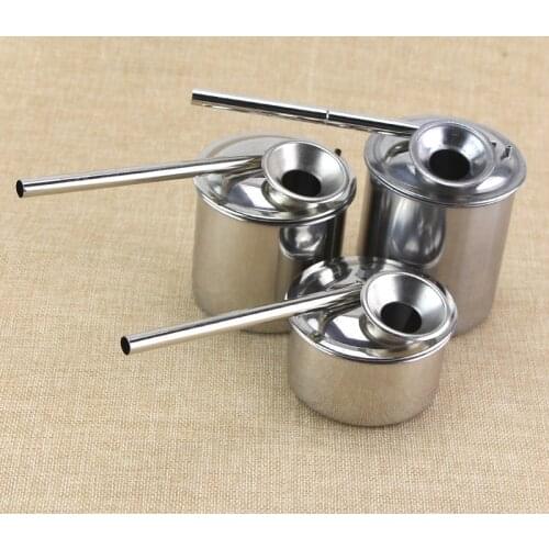 1Pcs 100mL/200mL/300mL Stainless Steel Blowing Clay Pot Pottery Tools Stainless Steel Glazed Pot Ceramic Quality DIY Art Manual