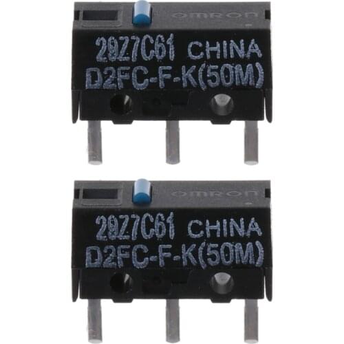 2020 New 2Pcs D2FC-F-K (50m) Blue Dot Mouse Micro Switch
