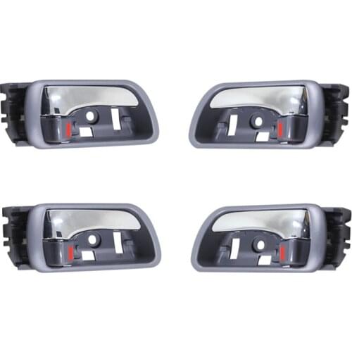 4PCS ONE SET GRAY CHROME INTERIOR DOOR HANDLE FOR CAMRY 2002 2003 2004 2005 2006 RH:69205-AA030-B0 LH:69206-AA030-B0
