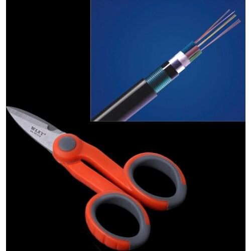 5-1/2" Multipurpose Electrical Shears Fiber Optic Kevlar For Cut Electrical Wire