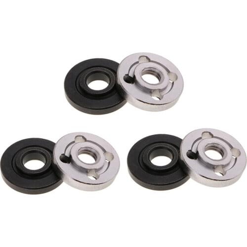 6Pcs Angle Grinder Steel Lock Nuts Flange Nut Inner Outer Kit For 100 Type Angle Grinder Tool Accessories