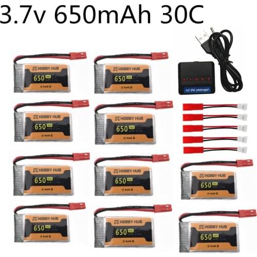 3.7V 650mAh Lipo Battery for HJ818 HJ819 FY550 RC Quadcopter Drone Spare Parts 852540 3.7v rechargeable battery charger set