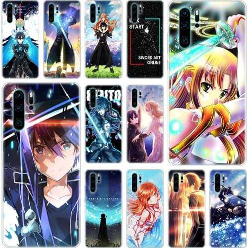 Sword Art Online SAO anime Silicone Phone Case for Huawei P50 P40 Pro P30 Lite P20 Pro P8 Lite 2017 P Smart Z 2020 2021 Cover