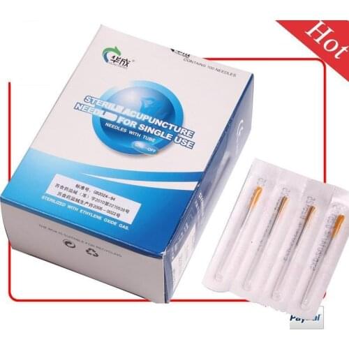 Free shipping Sterile Acupuncture Needle with tube Single Use 100pcs/box for the best selling without tube