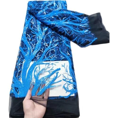 Sequins Design French Tulle Lace Top Quality Shinny Fabric JRB-20.21062008 Nigerian Lace Fabric for Fashion Show Dress