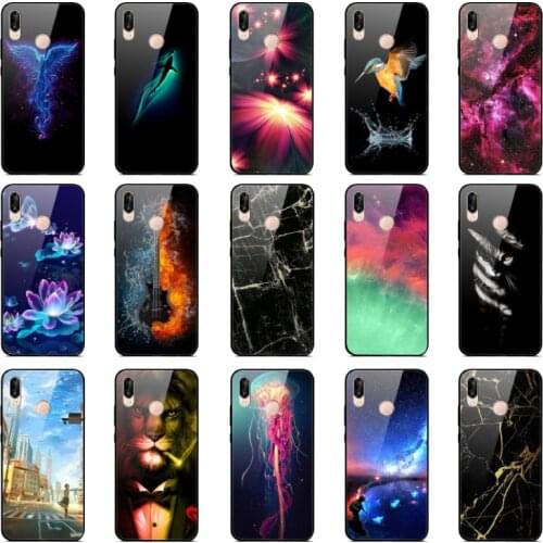 For Huawei P20 Lite Case 5.84inch Tempered Glass Case Silicone Back Phone Case For Huawei P20 Plus P 20 P20 Pro Cover Bag Cases