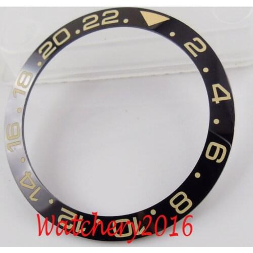 38mm Ceramic Black Watch Bezel Insert For 40mm Mens Watch Face Inner Diameter 30.6mm Watches Replacement Accessories
