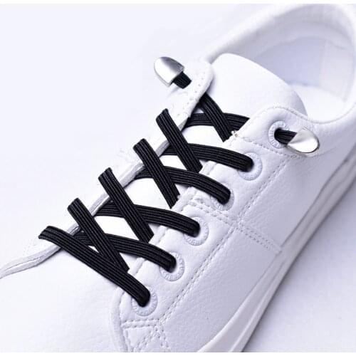 Elastic Shoelaces Flat Metal lock No Tie Shoe lace Kids And Adult Unisex Suitable for all kinds of shoes Sneakers Lazy laces