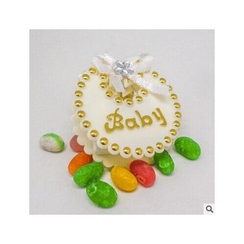PASAYIONE Round Candy Bags For Baby Kawaii Mini Pouches Baby Shower Birthday Souvenirs Guests Gift Favors Best Chocolate Box Dec
