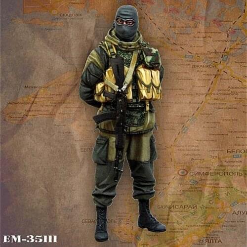 Crazy King1/35 Resin Soldier Model Modern Russian Soldier Military GK White Model Hand 347