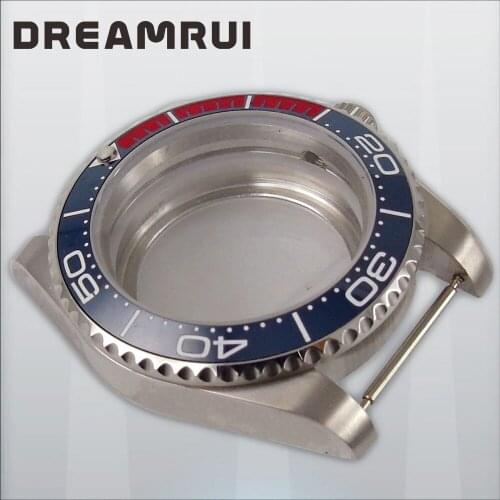 40mm Sapphire Glass ceramic bezel Date Watch Case fit NH35 NH36 series movement mens watch