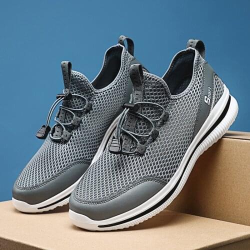 Outdoor Male Sport Sneakers Man Flat Loafers Fitness Shoes Breathable Mens Running Walking Shoes Offcie Students Boy Shoes 39-48