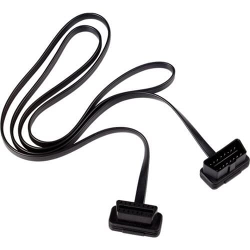OBD2 extension line male to female elbow GPS noodle line OBDII extension line OBD flat line 1.5m