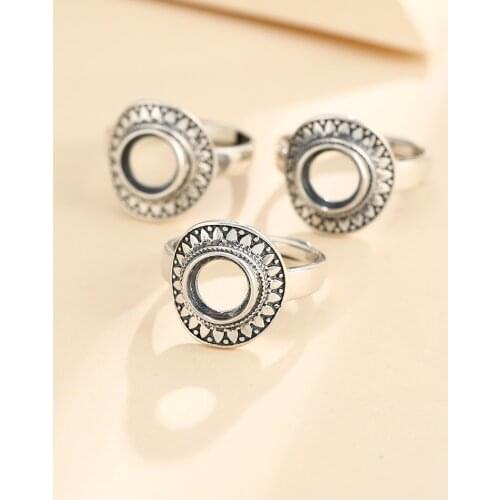 925 STERLING SILVER women men Semi Mount Bases Blanks base blank Pad ring Setting wedding jewelry findings diy A5928