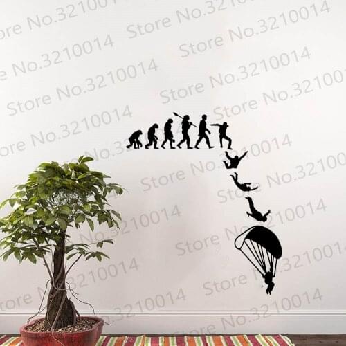 Skydiving Parachute Car Stickers Human Evolutionary History Cars Home Decorative Stickers And Decals PW441