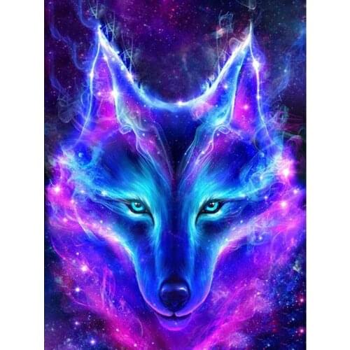DIY Wolf 5D Diamond Painting Full Round Drill Resin Animal Diamont Embroidery Cross Stitch Mosaic Home Decor Wall Art