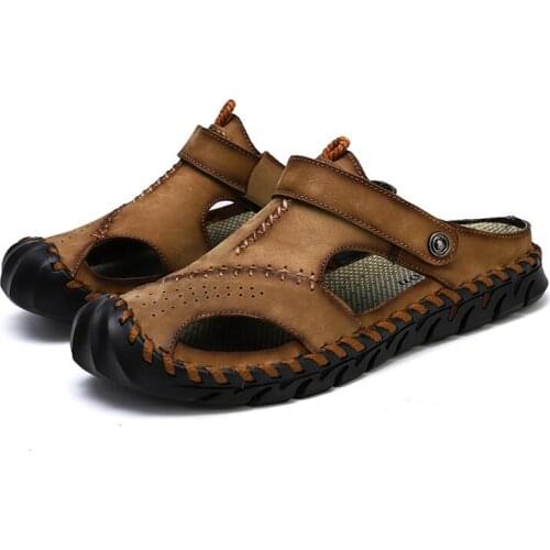 Slippers flat Casual beach casual breathabl on 2020 Fashion man shoes blade Breathable summer size playa comfortable shoe Light