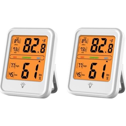 Hot Hygrometer Gauge Indicator Digital Indoor Thermometer Room Temperature and Humidity Monitor with Contact Backlight