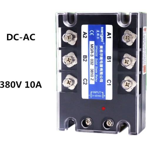 Three-phase solid state relay 380V 10A MGR-3 032 3810Z DC-AC