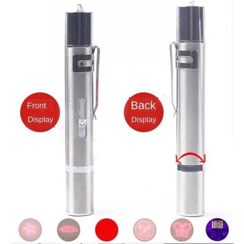 Cat Kitten Toy Pointer USB Charging Interactive Red UV Flashlight