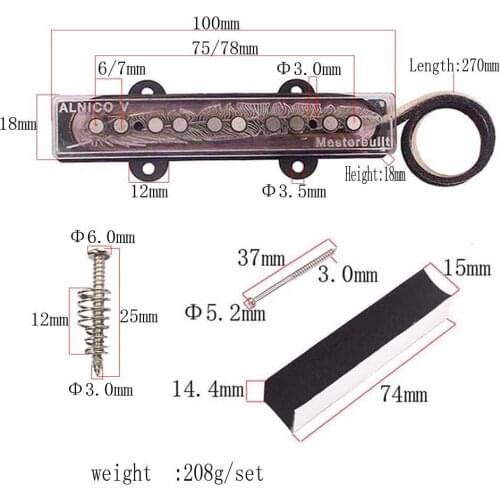Guitar Parts Pickup Humbucker Alnico 5 For 5 String JB Bass Guitar Accessory