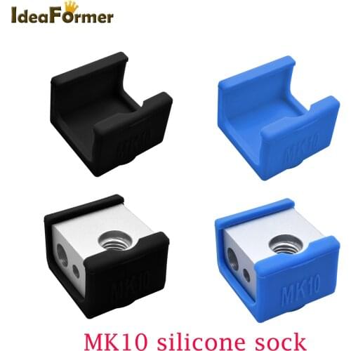 2/5pcs MK10 Silicone Sock instead Ceramic Insulation cover For Wanhao i3 QIDI TECH Flashforge SILICONE HEATER BLOCK COVER