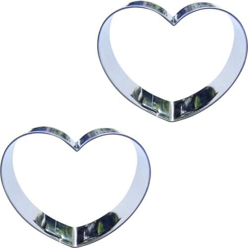 Heart shaped 2 piece biscuit cutting molds, baking tools, cake decorating soft candy tools