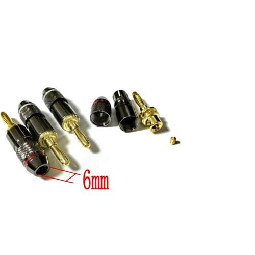 20 pairxGold plated copper 4mm Banana Plug Speaker Connector