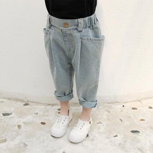 2020 Summer Clothing Boy Girl Baby Children Kids white loose Jeans Trousers Good Quality Comfortable Clothes Cowboy Denim Pants