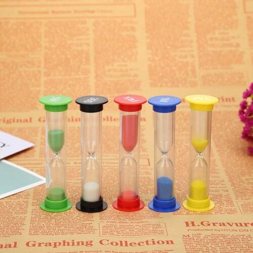 3/6pcs set Creative Plastic Hourglasses Sandglass Sand Clock Timers Children Time Toys Gift Home Decoration