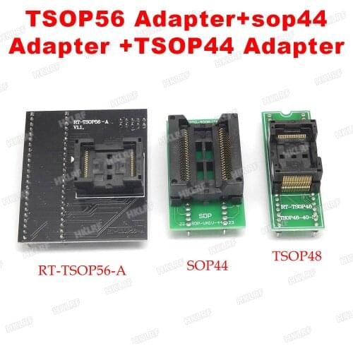 Top Quality TSOP56 Adapter+ SOP44 to DIP44 adapter socket+ TSOP48 to DIP48 Adapter Socket for RT809h emmc-nand flash programmer