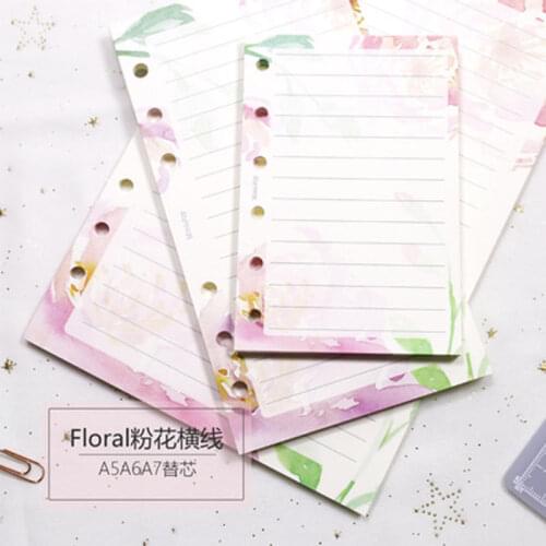 Yiwi Notebook Accessories A5 A6 A7 Color Page Original Line Inside Pages Planner Filler Papers Loose-Leaf Notebook Accessories