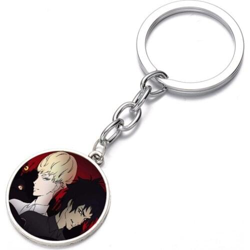 Anime Crybaby Keychain Bronze Silver black Glass Dome Key Chain Bag Charm Pendant Key ring Holder Kids boys girl Pendant
