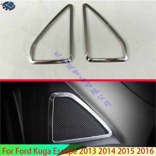 For Ford Kuga Escape 2013 2014 2015 2016 For Ford Kuga Escape 2013 2014 2015 2016 ABS Chrome Interior Tweeter Cover Trim
