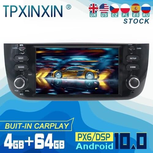 For FIAT PUNTO 2009-2015 Android 10 Carplay Radio Player Car GPS Navigation Head Unit Car Stereo WIFI DSP BT