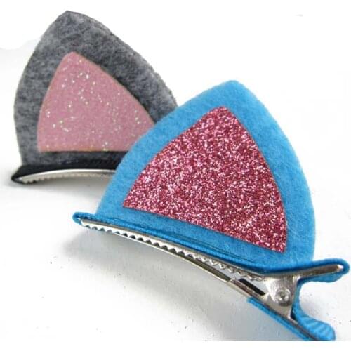 Free Shipping 24pcs/lot Easter Cute Lovely Cat Ears Hairpin Children Hair Ornaments Hair Accessories